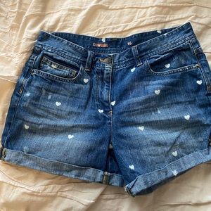 Jcrew Kids Denim Heart Shorts